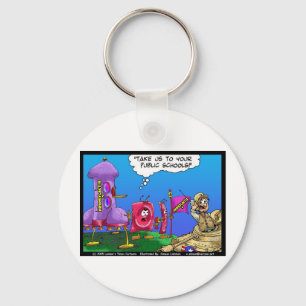 Planet Prophylactica Invades Earth Funny Gifts Key Ring