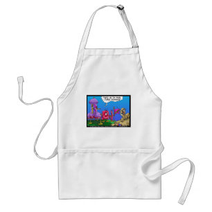 Planet Prophylactica Invades Earth Funny Gifts Standard Apron