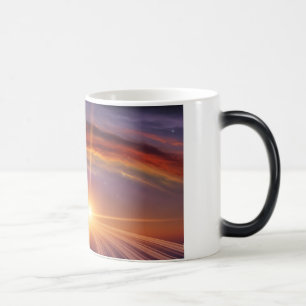 Planet Rings Sunset Cosmic Space Art Magic Mug
