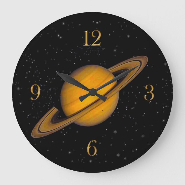 Planet Saturn Astronomy-lovers Wall Clock (Front)