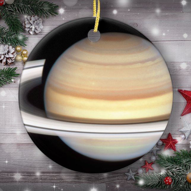 Planet Saturn Christmas Tree Ceramic Ornament (Creator Uploaded)