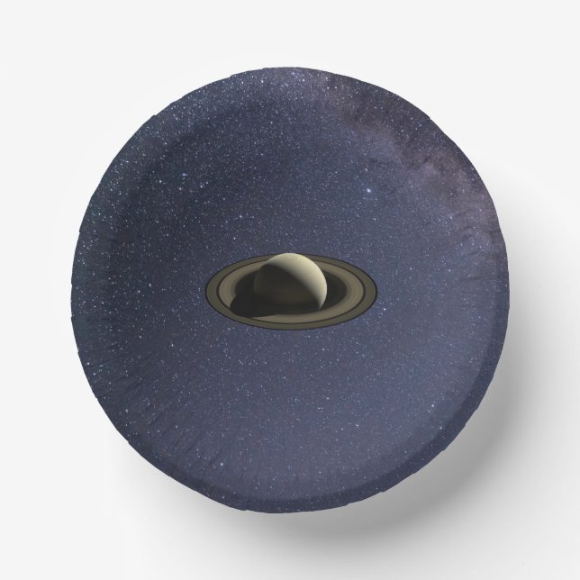 Planet Saturn Paper Plate (Front)