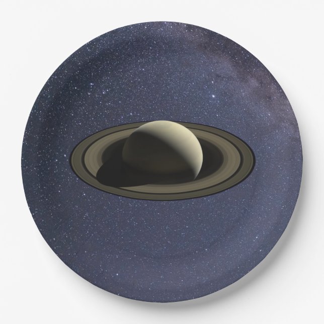 Planet Saturn Paper Plate (Front)
