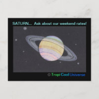Planet SATURN postcard