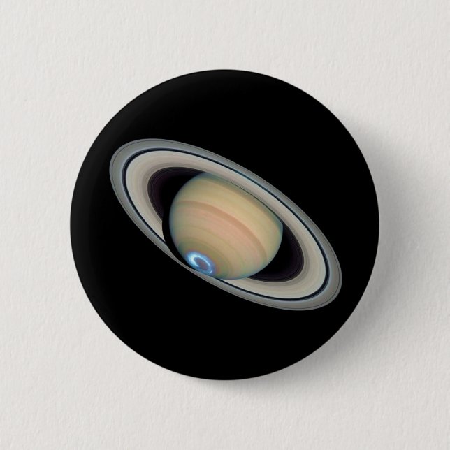 PLANET SATURN (solar system) ~ 6 Cm Round Badge (Front)
