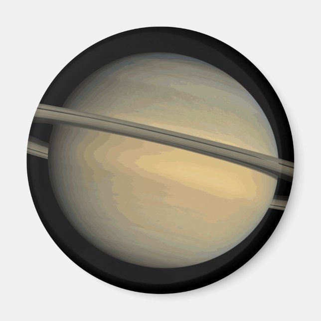 Planet Saturn Solar System Magnet (Front)