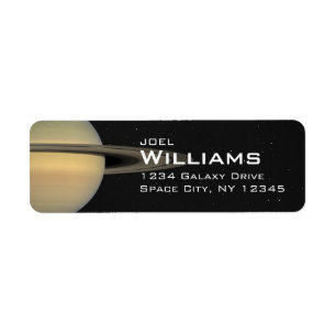 Planet Saturn Solar System Space Return Address Return Address Label