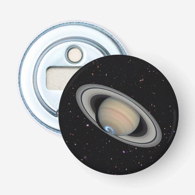 Planet Saturn Starry Sky Bottle Opener (Front)