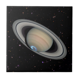Planet Saturn Starry Sky Ceramic Tile