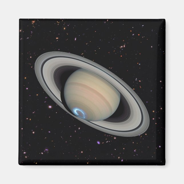 Planet Saturn Starry Sky Magnet (Front)