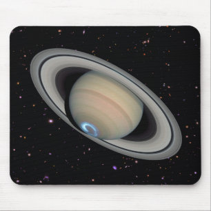 Planet Saturn Starry Sky Mouse Pad
