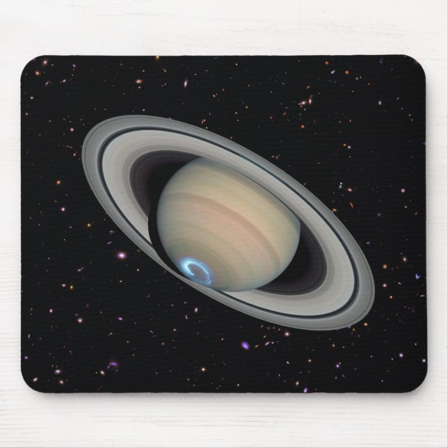 Planet Saturn Starry Sky Mousepad (Front)