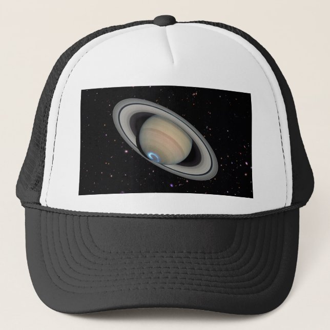 Planet Saturn Starry Sky Trucker Hat (Front)