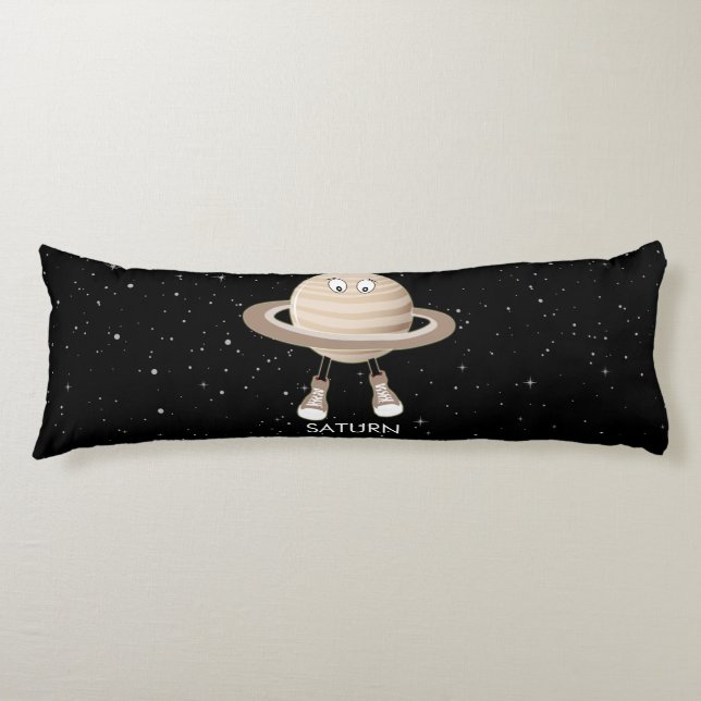 Planet Saturn & Stars Body Cushion (Front)