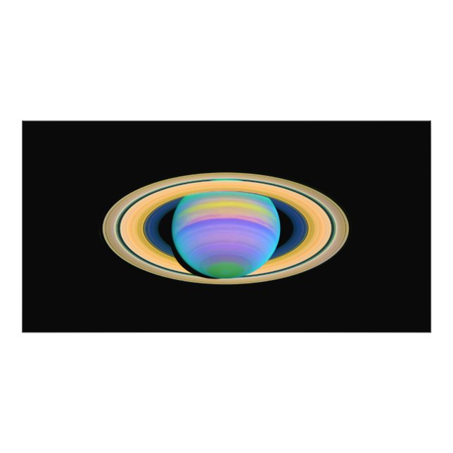 Planet Saturn's Rings in Ultraviolet Light Photo Print (Front)