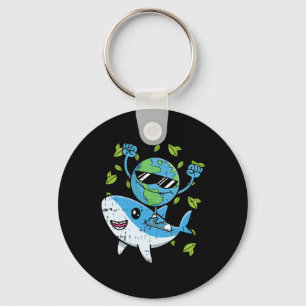 Planet Shark Earth Day Environmental Animal Conser Key Ring