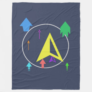 Planet space objects fleece blanket