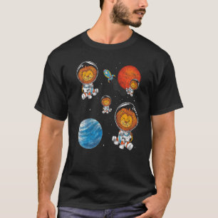 Planet Space Travel Rocket Africa Animal Astronaut T-Shirt
