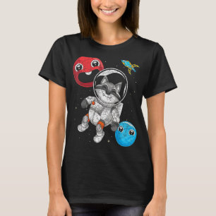 Planet Space Travel Rocket Forest Animal Astronaut T-Shirt