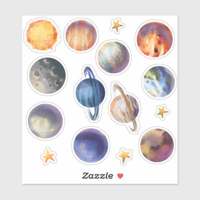 Planet Stickers (Sheet)