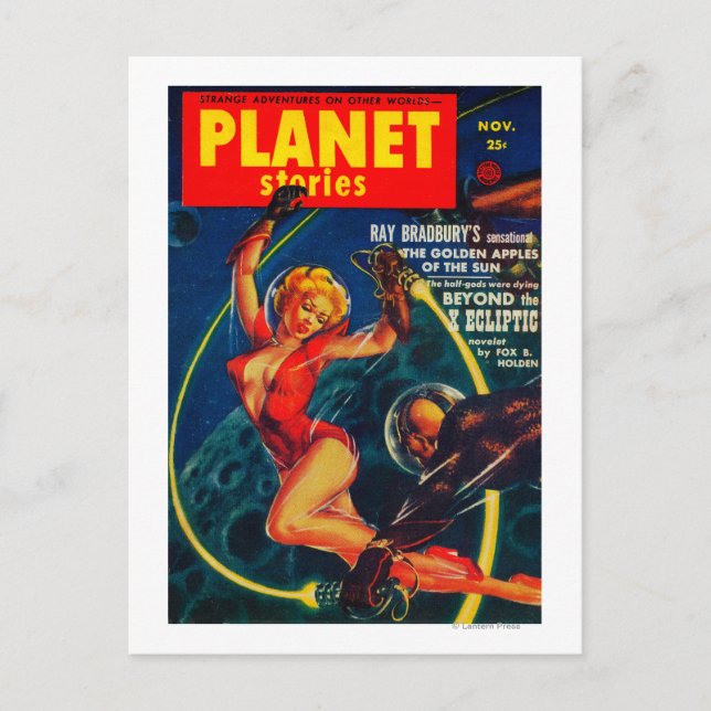Planet Stories Magazine Cover 2 Postcard (Front)