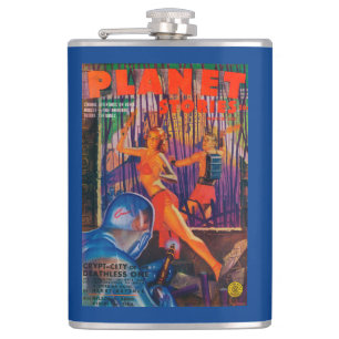 Planet Stories Magazine Cover 3 Hip Flask