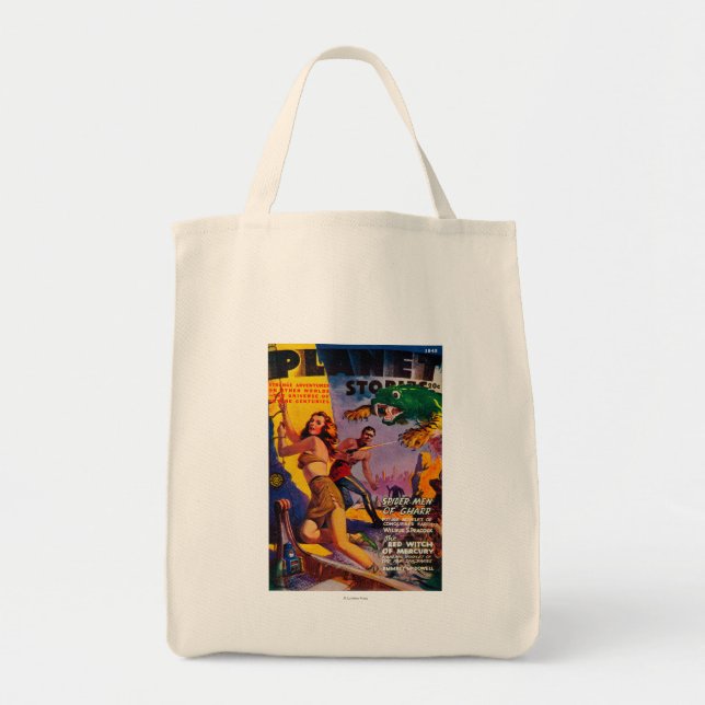 Planet Stories Magazine Cover 5 Tote Bag (Front)