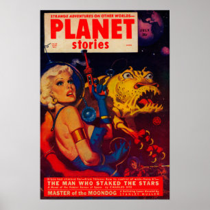 Planet Stories Magazine Cover Poster