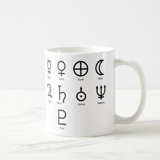 Planet Symbols Coffee Mug (Right)