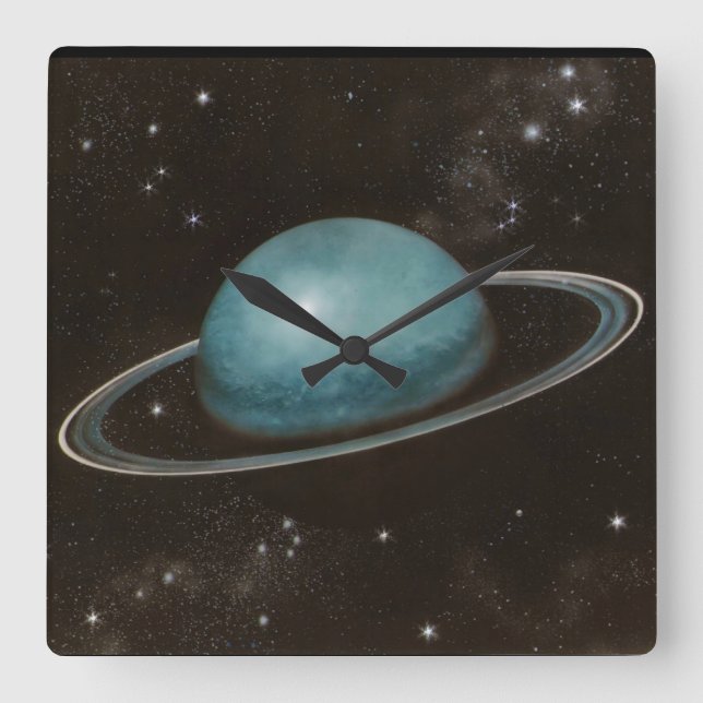 Planet Uranus Astronomy-lovers Wall Clock (Front)
