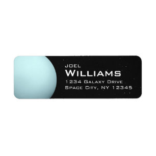 Planet Uranus Solar System Space Return Address Label