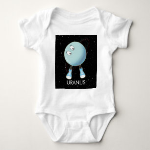 Planet Uranus & Stars Baby Bodysuit