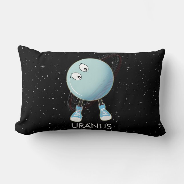 Planet Uranus & Stars  Lumbar Cushion (Front)