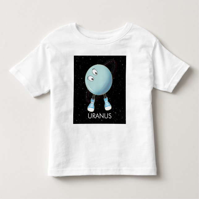 Planet Uranus & Stars Toddler T-Shirt (Front)