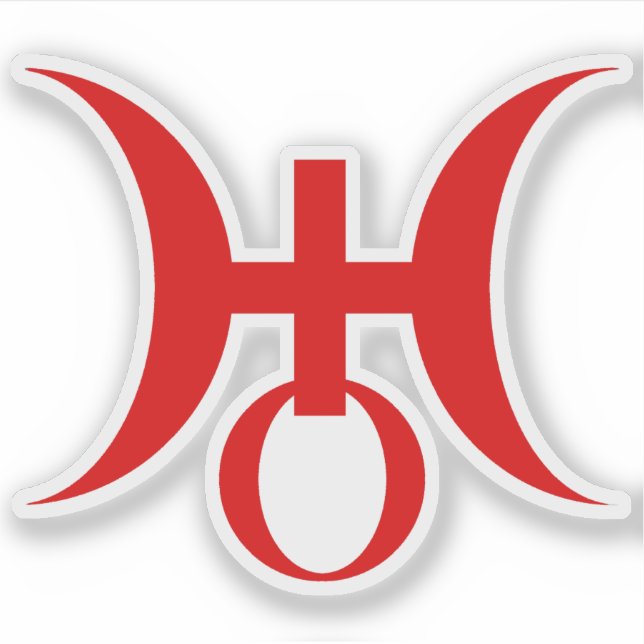 Planet Uranus Symbol (red) (Front)