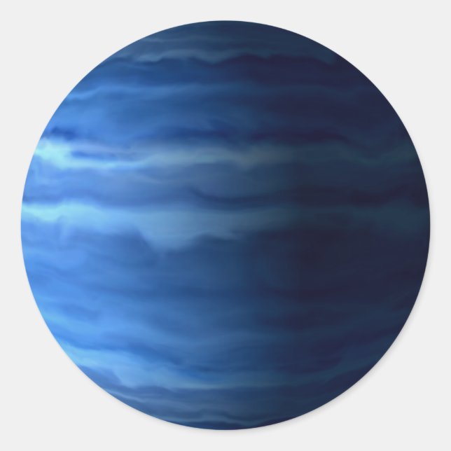 PLANET URANUS v2 (solar system) ~ Classic Round Sticker (Front)