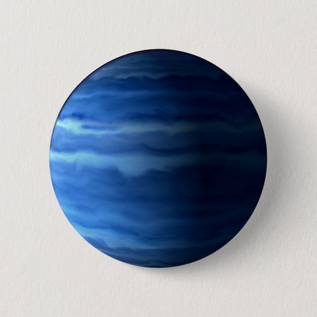 PLANET URANUS v.2 (solar system) ~ 6 Cm Round Badge (Front)