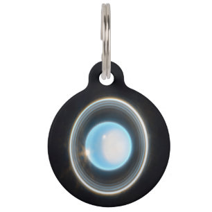 Planet Uranus with Rings JWST Image Pet Tag