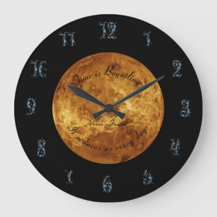 Planet Venus Astronomy Taurus New Age Large Clock
