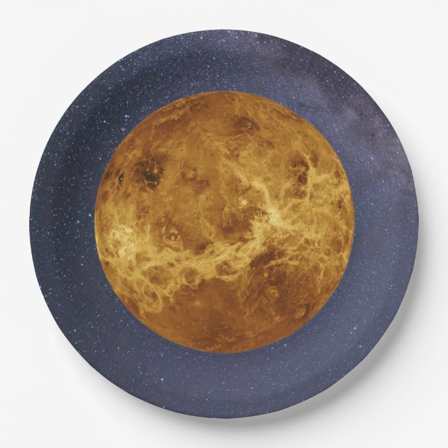 Planet Venus Paper Plate (Front)