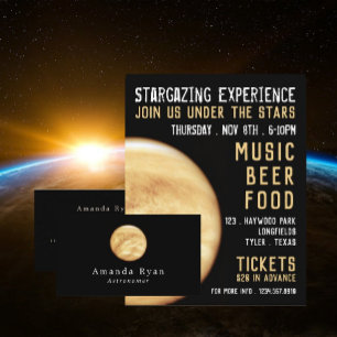 Planet Venus, Planetarium Event Advertising Flyer