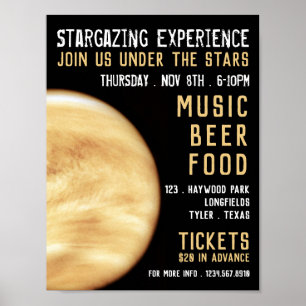 Planet Venus, Planetarium Event Advertising Poster