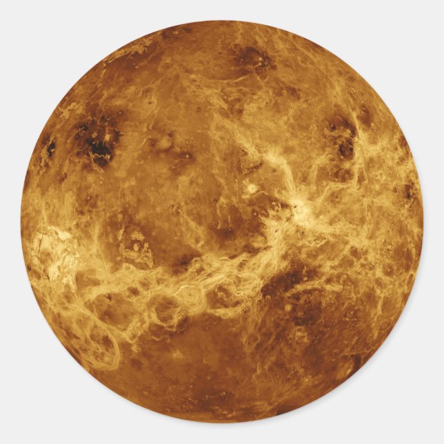 PLANET VENUS RADAR VERSION (solar system) ~ Classic Round Sticker (Front)