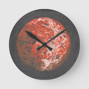 Planet Venus Round Clock