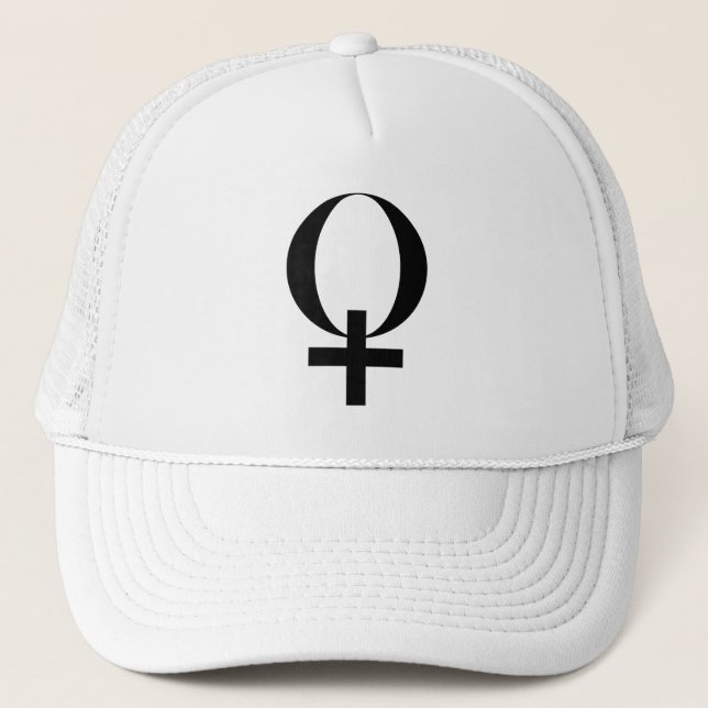 Planet Venus Symbol (black) Trucker Hat (Front)