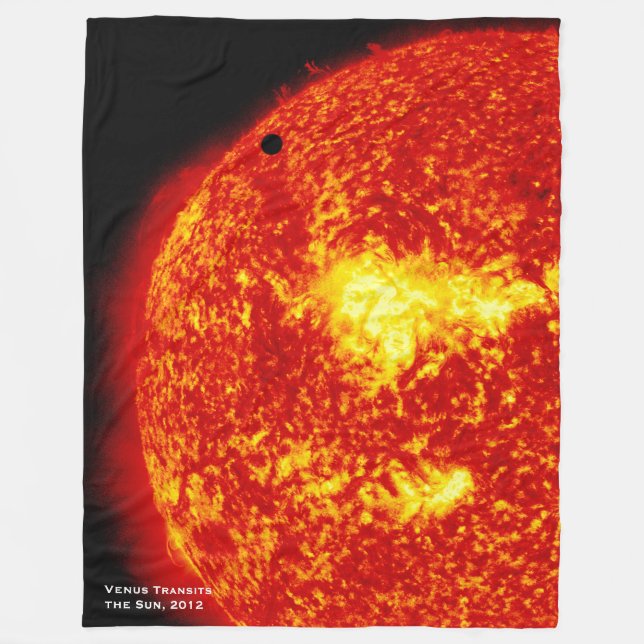 Planet Venus Transits the Sun, Hi-Res Fleece Blanket (Front)