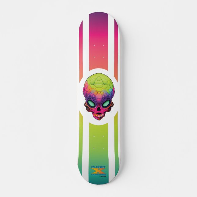 Planet X Alien Invader 01 Skateboard (Front)