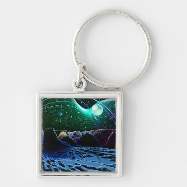 Planet Xynlorepline Premium Square Keychain (Front)