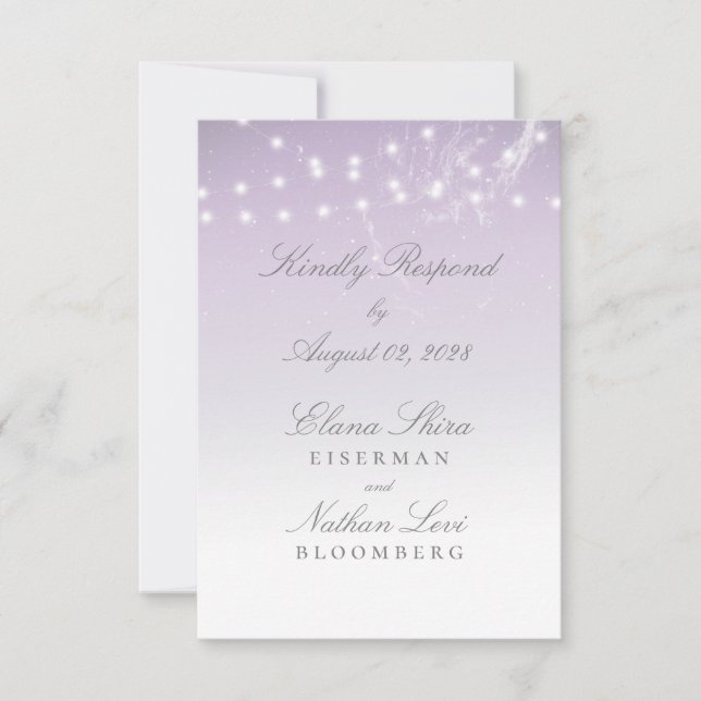Planetarium Chuppah Wedding RSVP Card (Front)