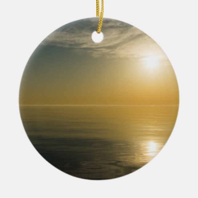 Planetarium Sunrise Ceramic Ornament (Front)